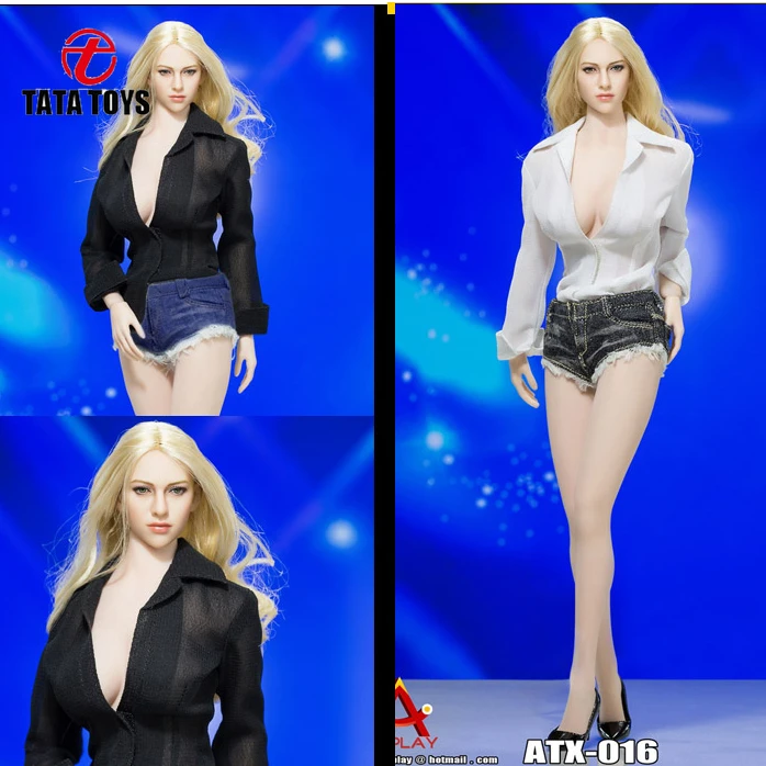 

ACPLAY ATX016 1/6 Scale female clothes sexy low cut shirt hot pants fit 12 inches TBLeague JIAOU DOLL action figure