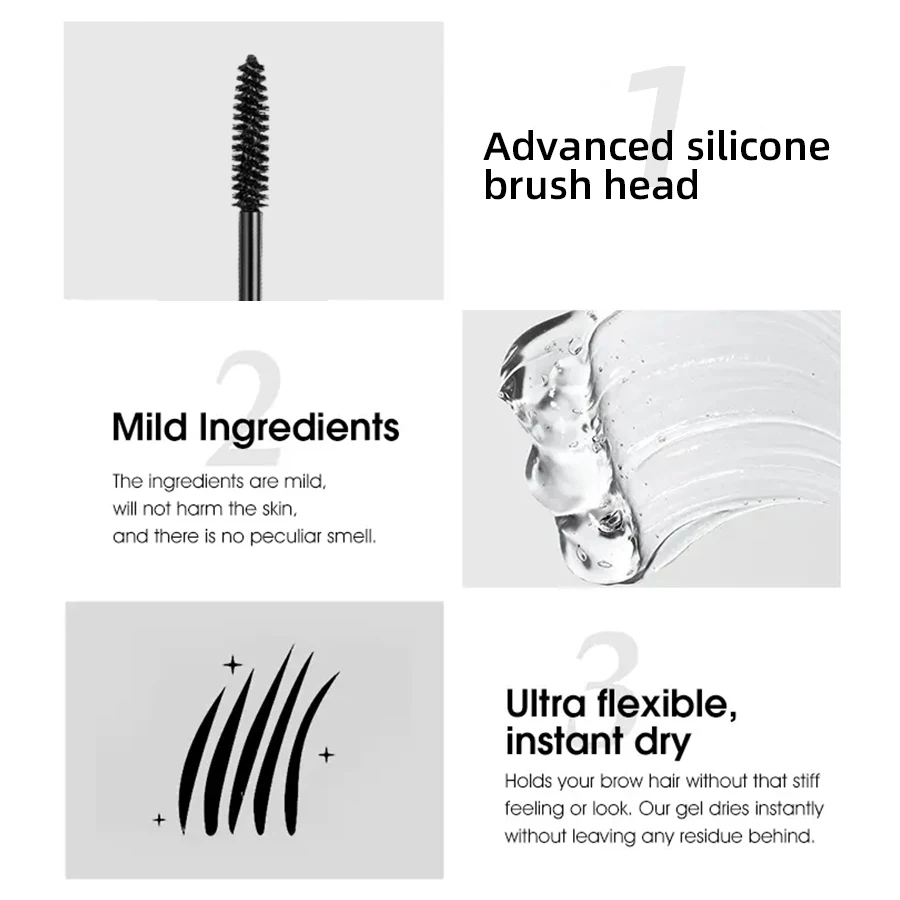 Gel coiffant pour sourcils, 1 pièce, crème coiffante à séchage rapide, maquillage coréen, savon sculpté, pommade naturelle pour sourcils sauvages, cire de Gel