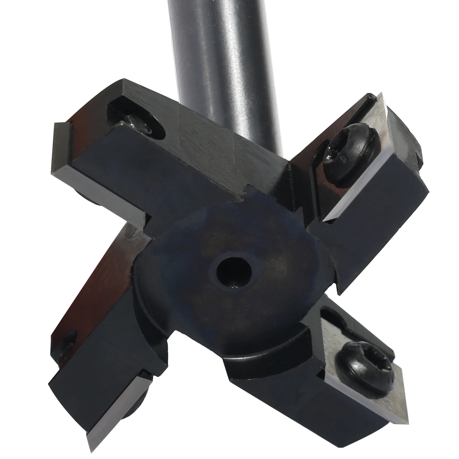 CNC Spoilboard Surfacing Router Bits, 4 Wings Rotation Carbide Insert Slab Flattening&Rabbeting Flycutter Planing Bit 2"Diameter