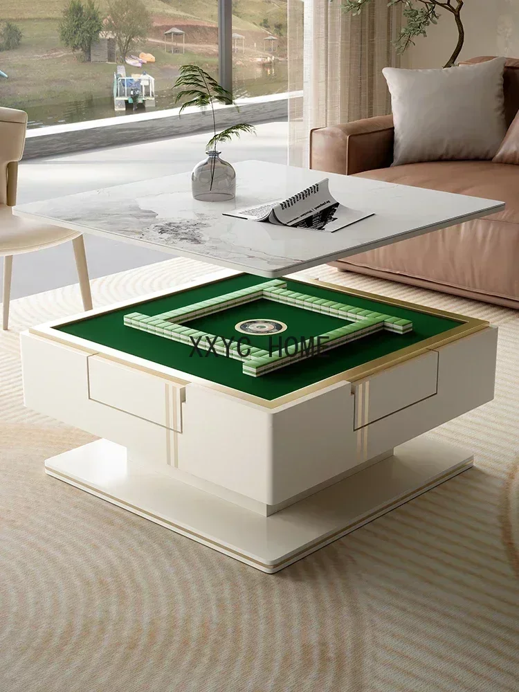 Lifting Coffee Table Dual-Use Mahjong Table Automatic Multi-Function Mahjong Tea Table All-in-One Machine