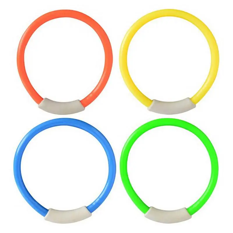 

4pcs Diving Rings Underwater Game Swimming Rings Sinking Pool Toy Rings For Kid Children Summer Water Toy Swimming Diving Ring