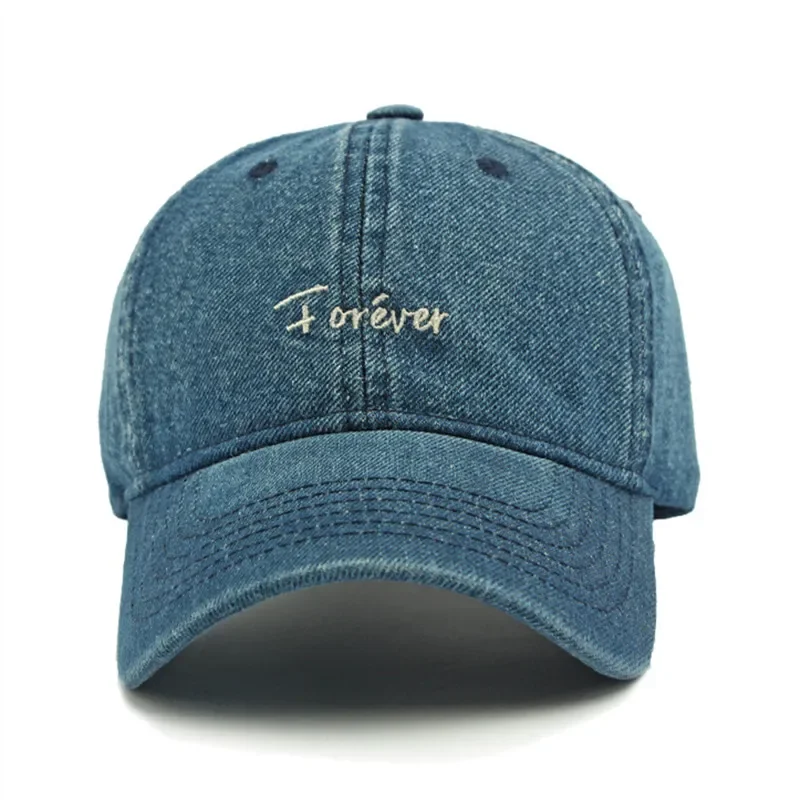 Printemps été lavable Denim broderie casquettes de Baseball pour hommes personnalité Vintage Hip Hop fête chapeaux femmes chapeau casquette Snapback
