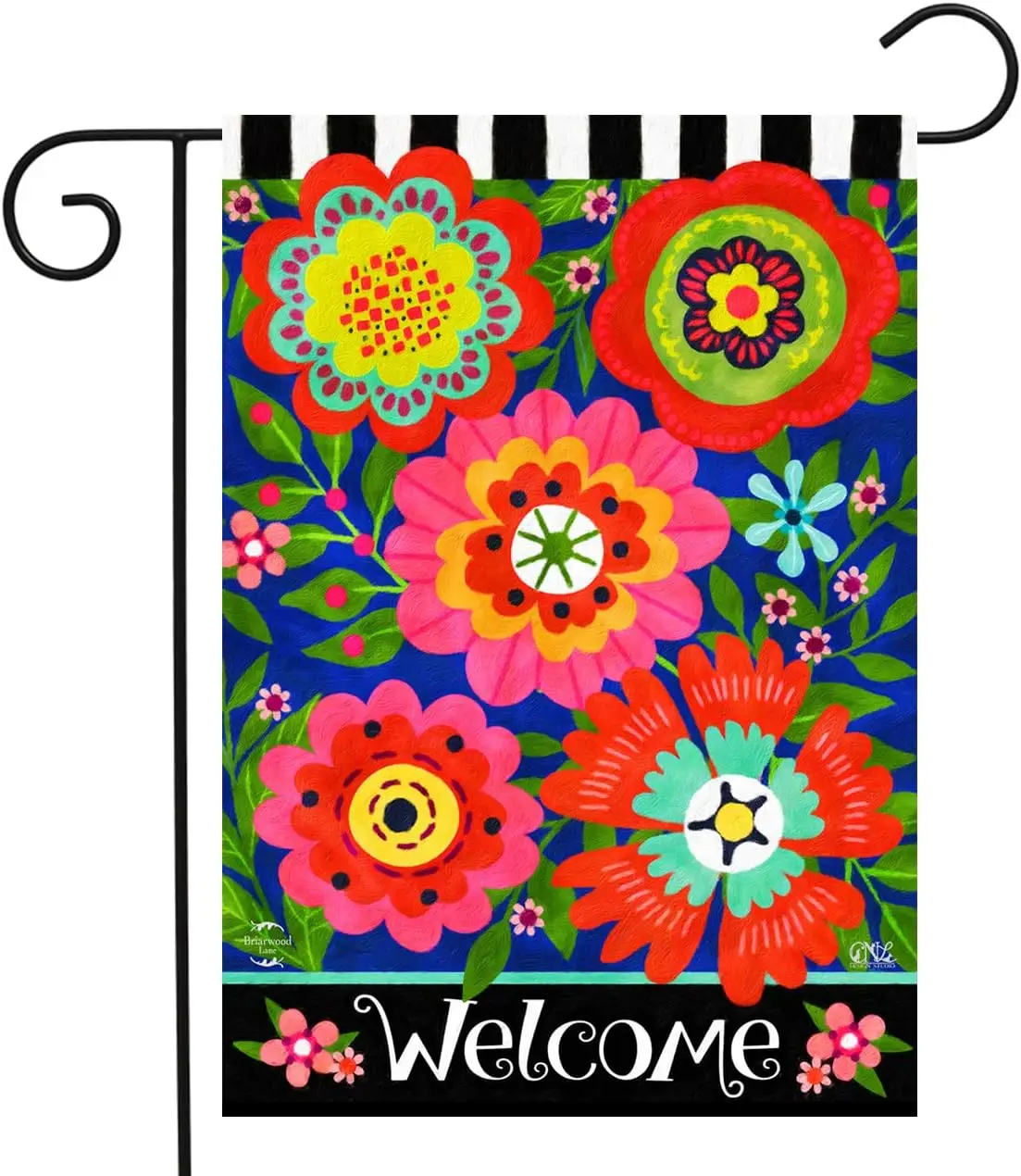 Briarwood Lane Bright Blooms Spring Garden Flag Floral Primitive ;