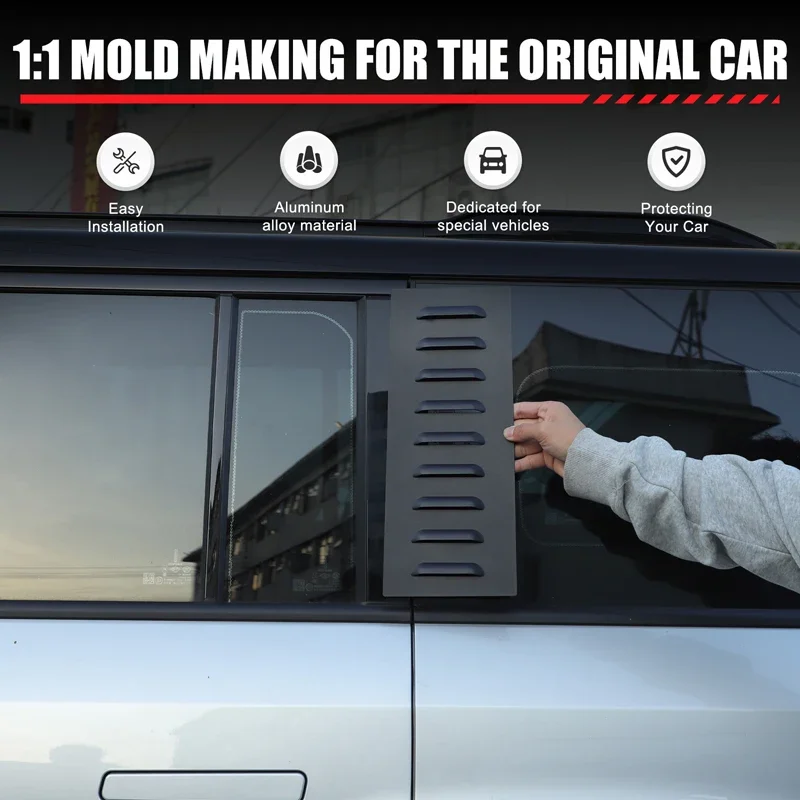 

For Chery Jaecoo 6 J6 ICAR 03 2024-2025 Aluminum Alloy Black Car Rear Window Blinds Panel Car Accessories