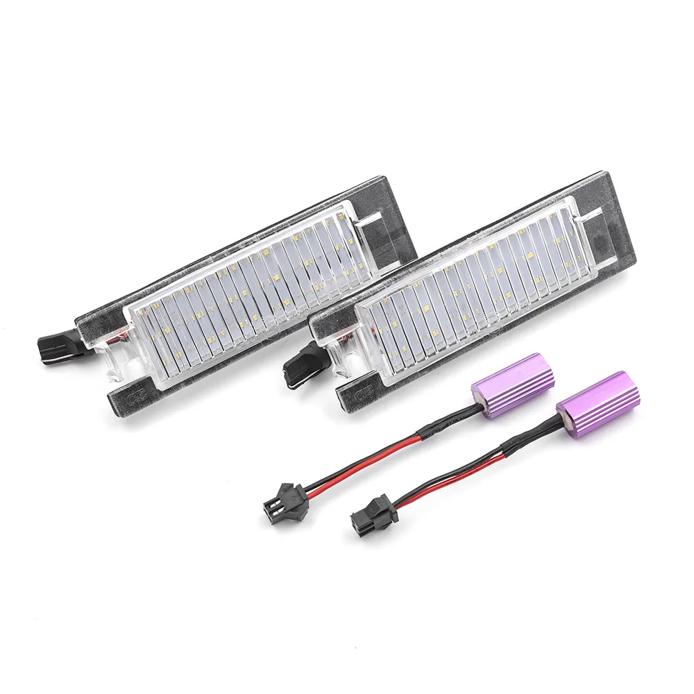 Icarlite 2Pcs Canbus LED License Plate Light for Jeep Renegade 2015-2021 White Car-Styling Number Lamp 12V OEM: 68247166AA