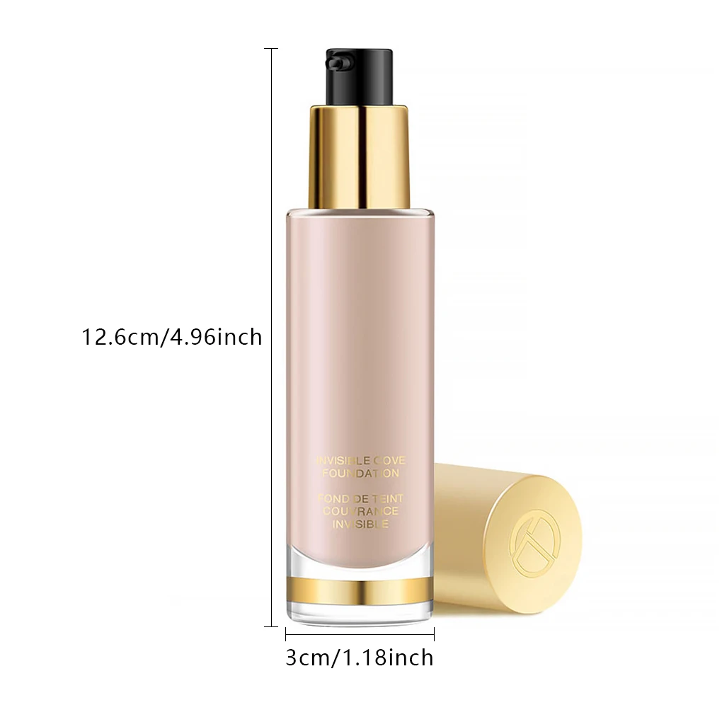 รองพื้นแบบน้ำ 30 มล. ควบคุมความมัน ปกปิด ติดทนนาน กันน้ำ ปรับผิวขาวอย่างเป็นธรรมชาติ พกพาสะดวก สำหรับสาวๆ