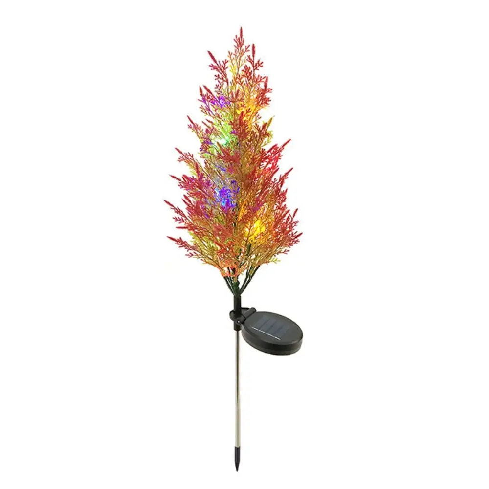 Colorful Solar Pine Tree Lamp Realistic Waterproof Christmas Garden Floor Lamp Ground Mounted Creative Garden Solar Lights