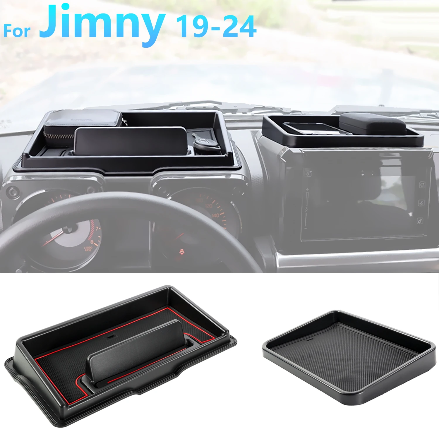 

Для Suzuki Jimny JB74 JB64 2019-2023 2024 2025 ящик для хранения центральной консоли органайзер на приборной панели лоток Jimny аксессуары для интерьера