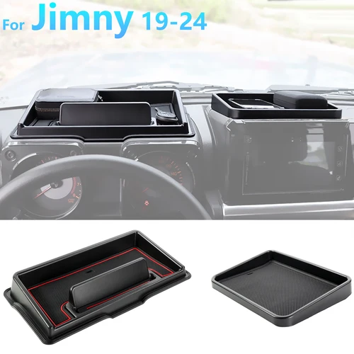 Caja de almacenamiento para consola central Suzuki Jimny JB74 JB64 2019-2023 2024 2025, bandeja organizadora para tablero, accesorios interiores Jimny