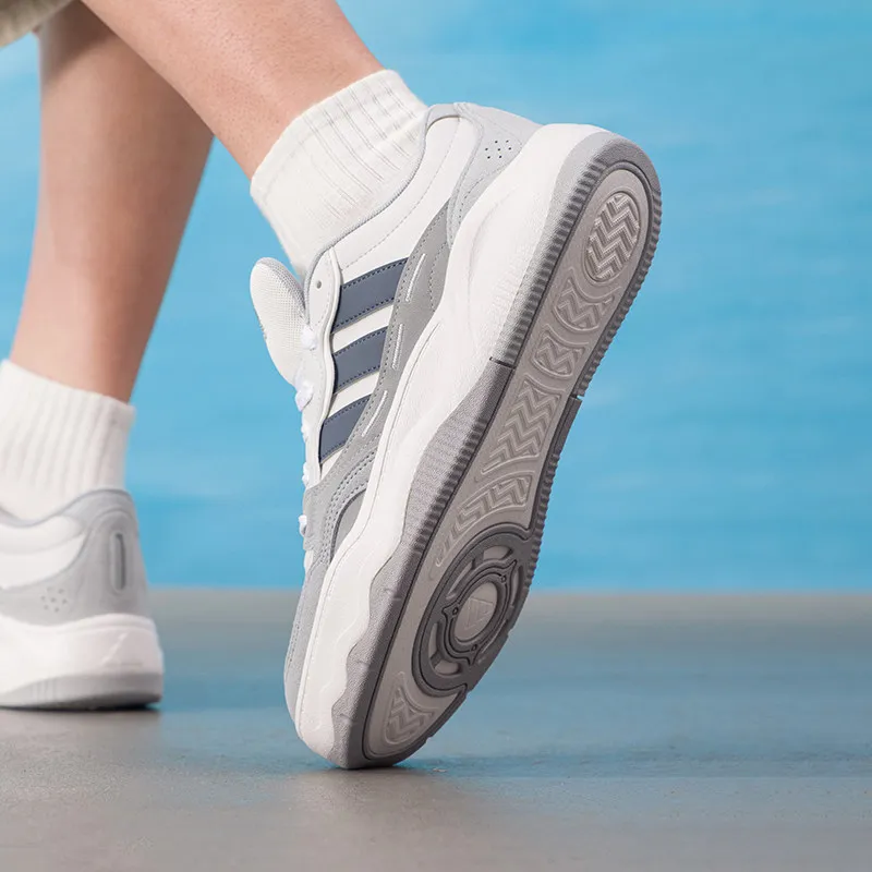 Adidas Low Top Skate Shoes Kz6688 Light Grey White Rubber Outsole Synthetic Upper Cold Cement Craft Casual Sneakers