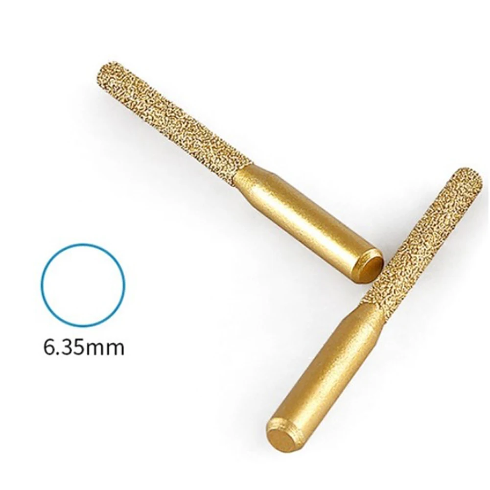 Diamond Brazed Router Bit, Edge Grinding Machine, Máquina de Costura, Edge Trimming Machine, 6.35*5*65mm