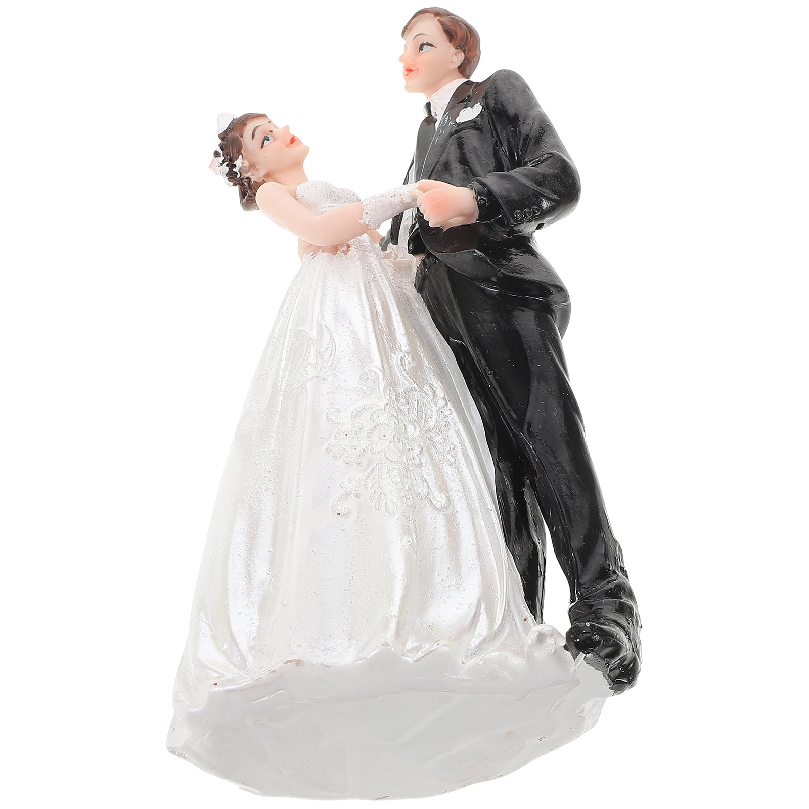 

European Bride Groom Resin Figurines Wedding Toppers Compact Lightweight Decor Desktop Tabletop Couple Figures Home Decor Party