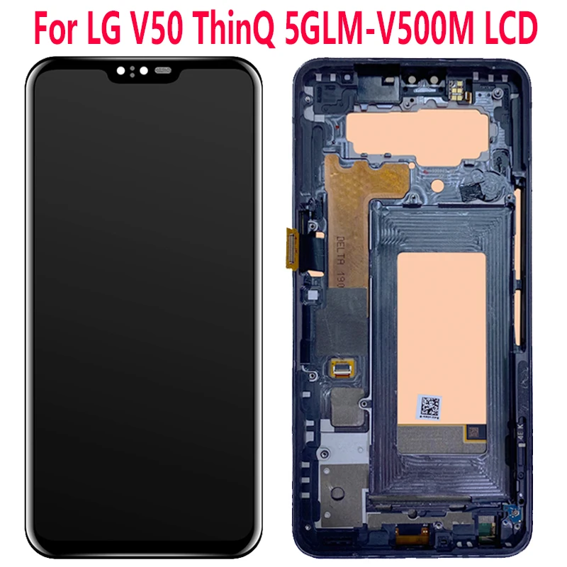 

6.4'' V50 LCD For LG V50 ThinQ LM-V500 V500N V500EM Display Touch Screen With Frame DIgitizer For LG V450PM V450 LCD