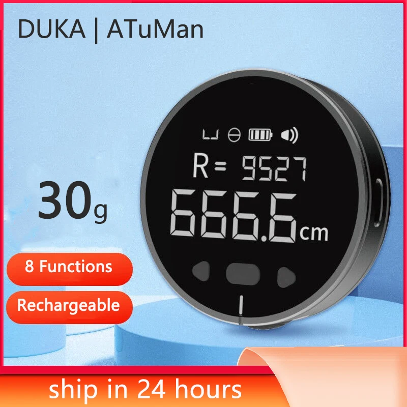 DUKA ATuMan Q Electric Ruler Distance Meter HD LCD Screen Mini Measuring Tools Rechargeable Rangefinder