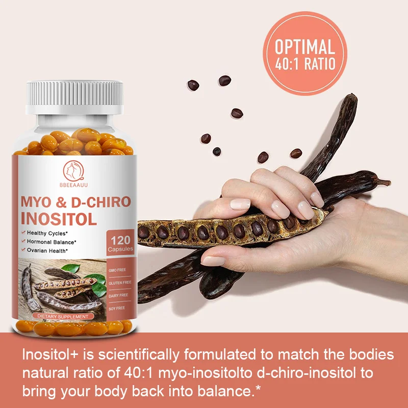 Myo-Inosito & D-Chiro Inositol Fertility Supplement Hormone Balance for Women Ovarian Function Health Regulate Menstrual Cycle