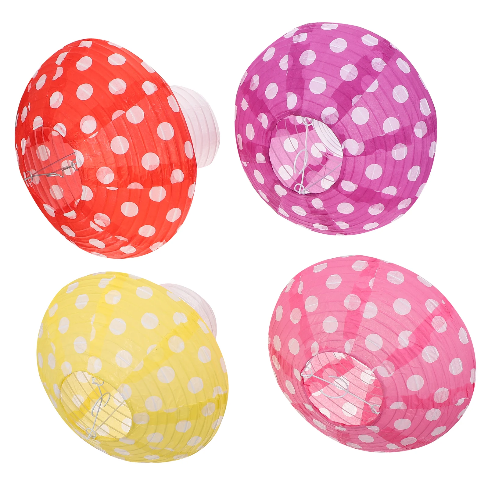 

4 Pcs Paper Lantern Fairy Garden Mushrooms Party Favors Decorations for Shower Birthday Lanterns