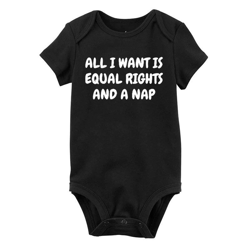 Funny Feminist Baby Shirt Equal Rights and A Nap Family Matching Clothes Mommy and Daughter Matching Tshirt Fashion 2022