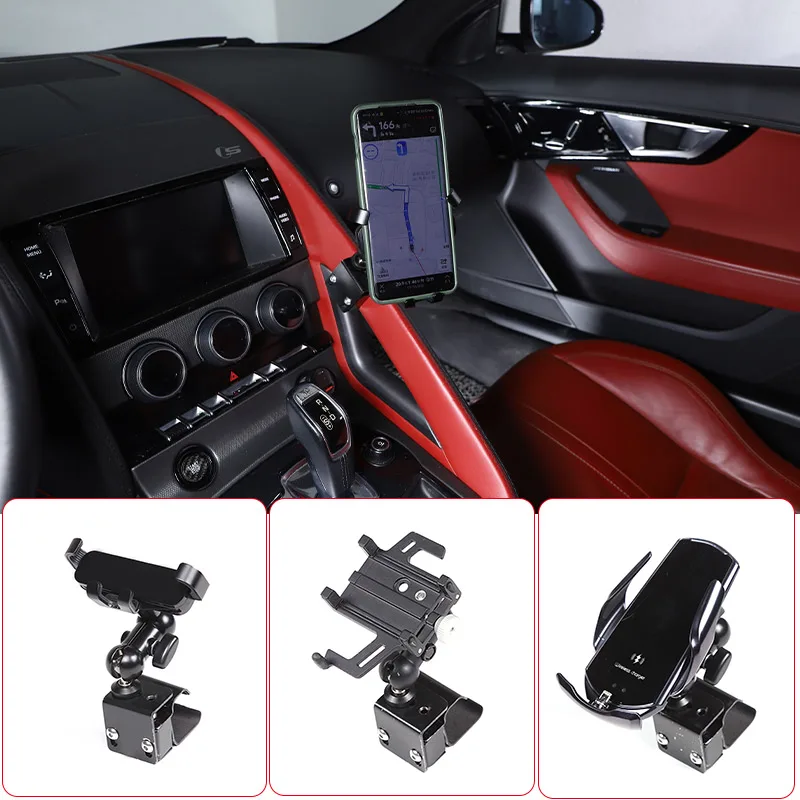 For Jaguar F-TYPE 2013-2024 Car Central Control Mobile Phone Bracket GPS Navigation Bracket Seat Car Interior Accessories