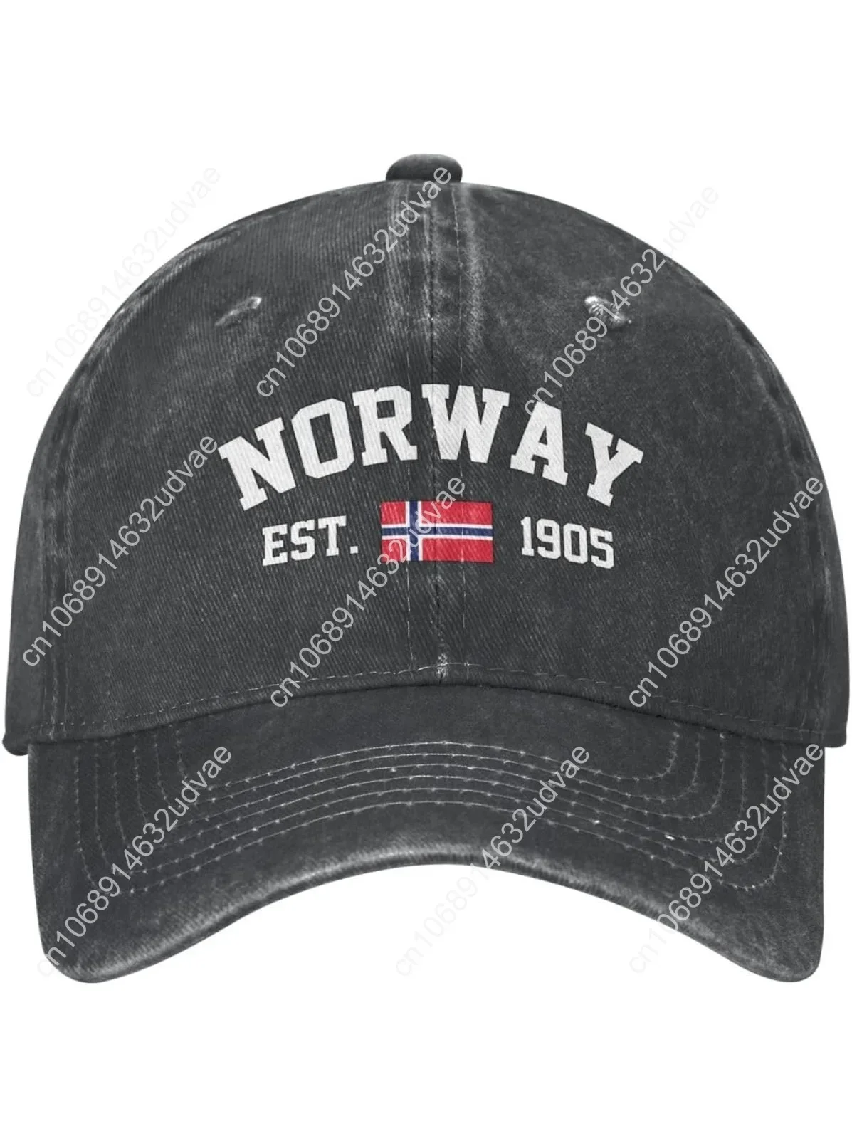 

Norway Flag Baseball Cap Denim Vintage Cotton Unisex Patriotic Hat