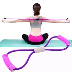 Joga Gum Fitness Hot Resistance 8 słowo Chest Expander Rope trening mięśni guma elastyczna trening do ćwiczeń sportowych