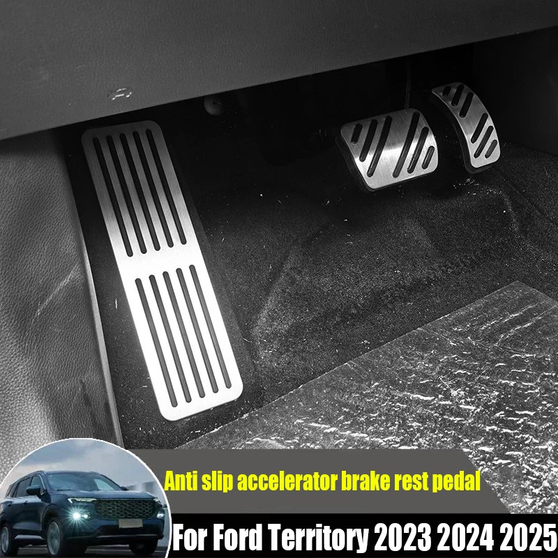 For Ford Territory 2023 2024 2025 modified anti-skid accelerator brake rest pedal car interior products modified accessories