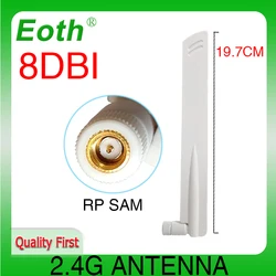 2.4 ghz wifi antena real 8dbi sma conector macho 2.4g antena branca antena 2.4 ghz wi fi iot pci cartão usb roteador sem fio