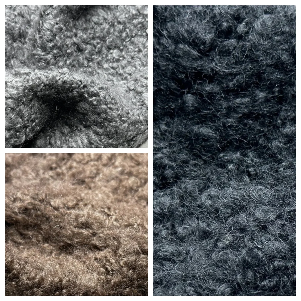 

Thickened Looped Woolen Fabric Coarse Woolen Coat Set Dress Bag Diy Sewing Accessories Fashion Clothing Cloth Material