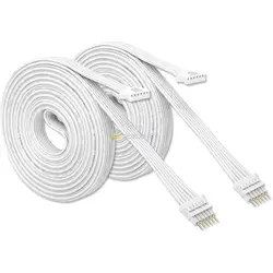 Cable de extensión de 30CM, 1M, 2M, 3M, 5M, 6 pines para Philips Hue Lightstrip Plus V4, Cable conector Micro LED blanco de 6 pines, 2 unids/lote