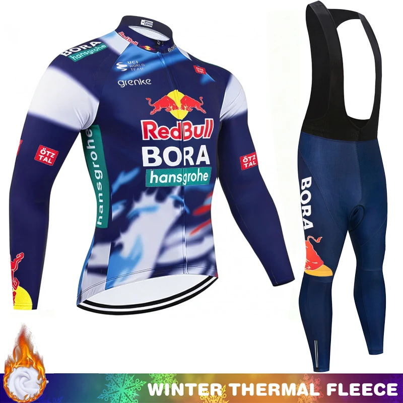 

RED BULL Cycling Jersey Winter Thermal Clothing Fleece Bike Men Road Bicycle Men's Biking Clothes Ciclismo Hombre 2026 Man Set