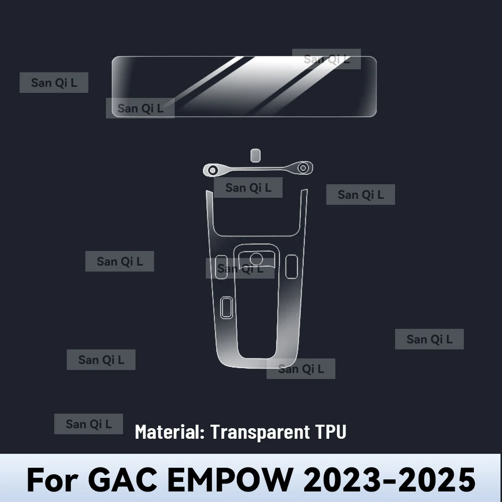 Car Interior Center Console Media Dashboard Navigation TPU Sticker Protector Film For GAC EMPOW 2023 2024 2025 Car Accessories