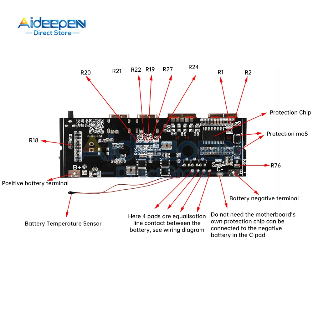 Imagem -03 - Duplo Usb pd Carga Rápida Micro Tipo-c Módulo de Carregamento Usb para Banco de Potência Móvel 18650 Bateria de Polímero de Lítio 5a 100w 65w 3s 4s 5s