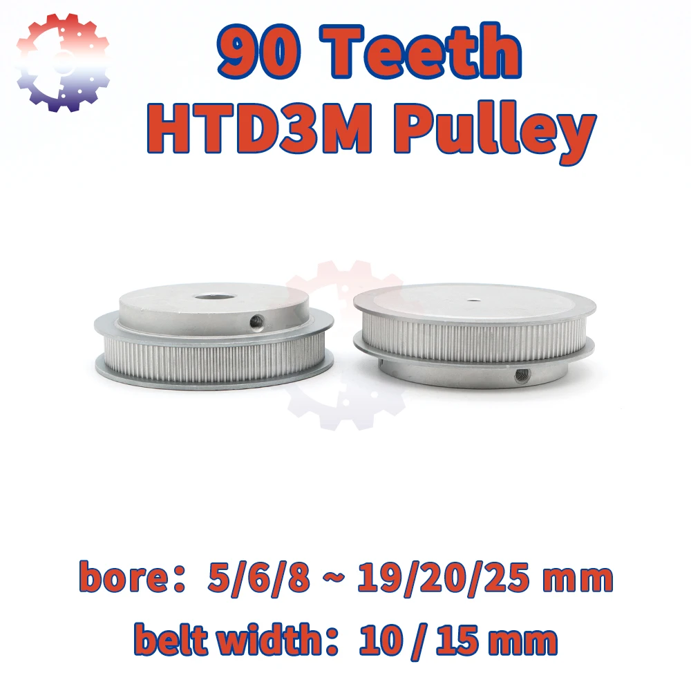 

3M Pulley 90teeth 90T HTD3M Timing Pulley Bore 5/6/8~19/20/25mm 3M Synchronous Wheel Belt Width 10 15mm 3M 90 Teeth HTD 3M Pulle