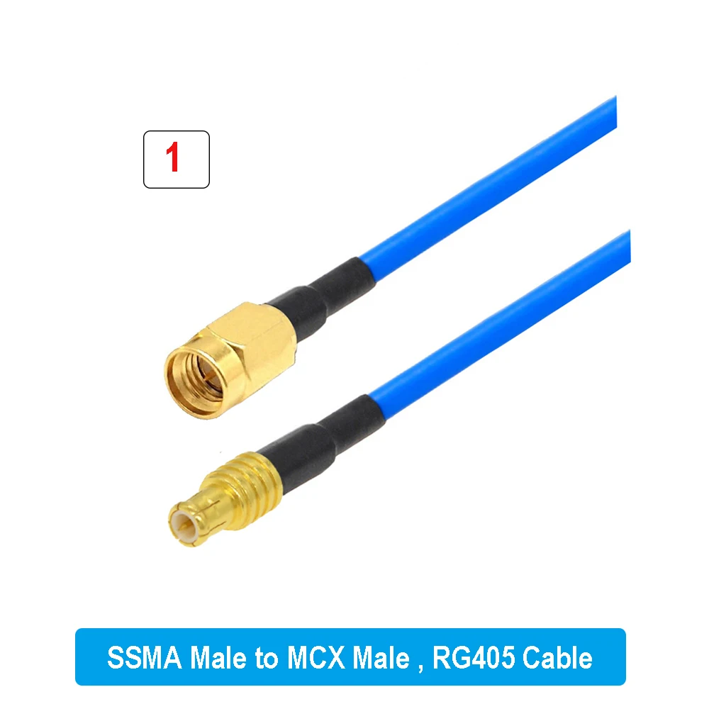 SSMA to MCX RG405 Cable SSMA Male Plug to MCX Male Straight/ Right Angle 90° Plug High Frequency RG-405 086 Jumper