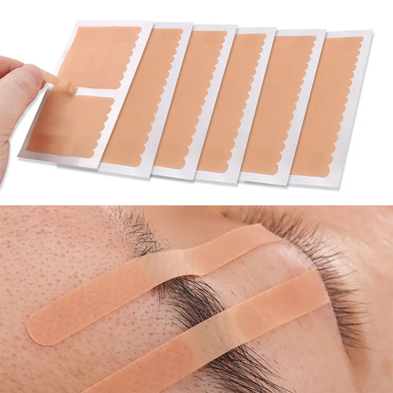 10Sheets Grafted False Eyelash Lifting Eyelid Tape Non-woven Eyebrow Protection Tape Lash Extension Under Patch Makeup Tools