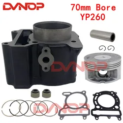 70mm Cylinder Piston Ring Kit YP260 257 YP250 VOG 260CC Linhai QianJiang  Keeway ATV UTV BUYANG Scooter