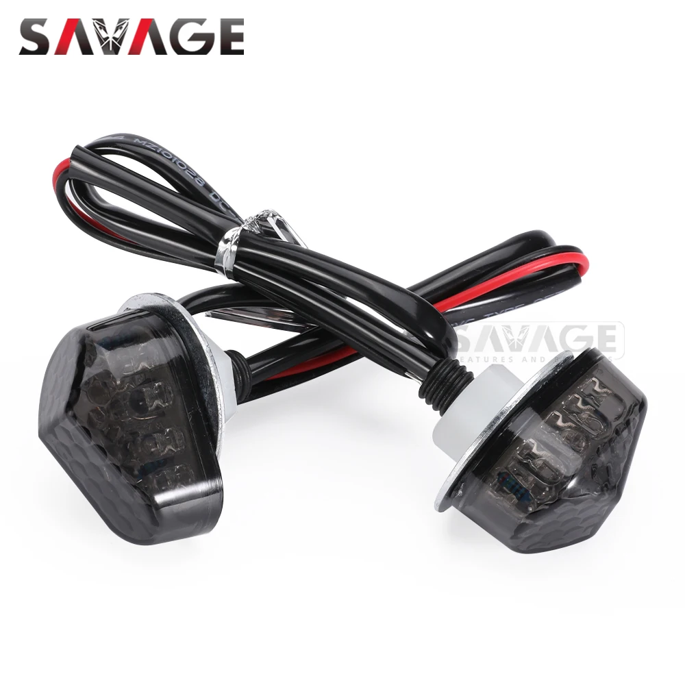 Clignotant LED avant et arrière pour motos, noir/C... – Grandado