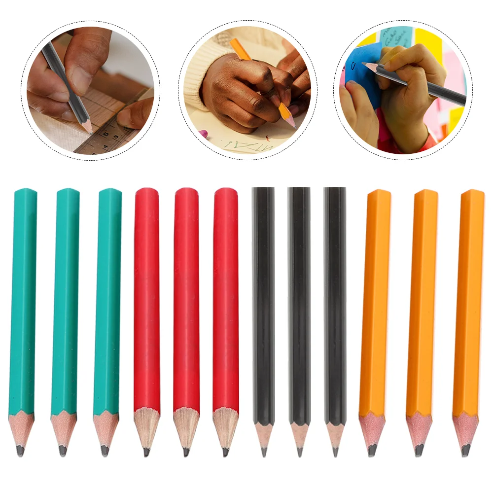 

60 Pcs Pencil Sketching Pencils Students Supplies Shorts Colored Half Kids Writing Plastic Toddler Drawing