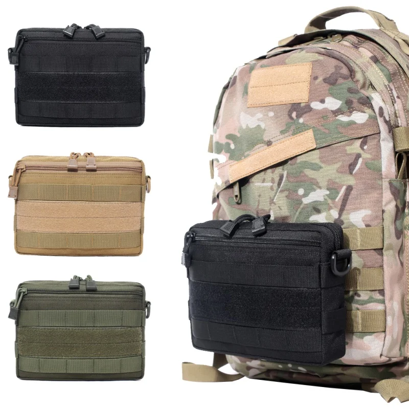 Hunting EDC Tactica l Nylon Molle Utility Organizer Pouch Tool Bag Vest Waist Pouch Waterproof Sundries Storage Bag