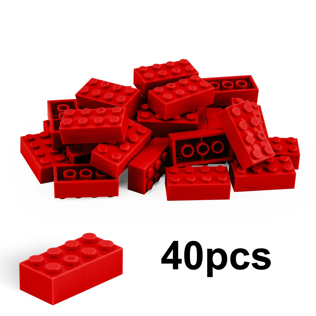 Blocs de construction en briques hautes, 100g, 2x4, figurines épaisses, points, taille éducative et créative, compatibles avec les jouets en plastique pour enfants
