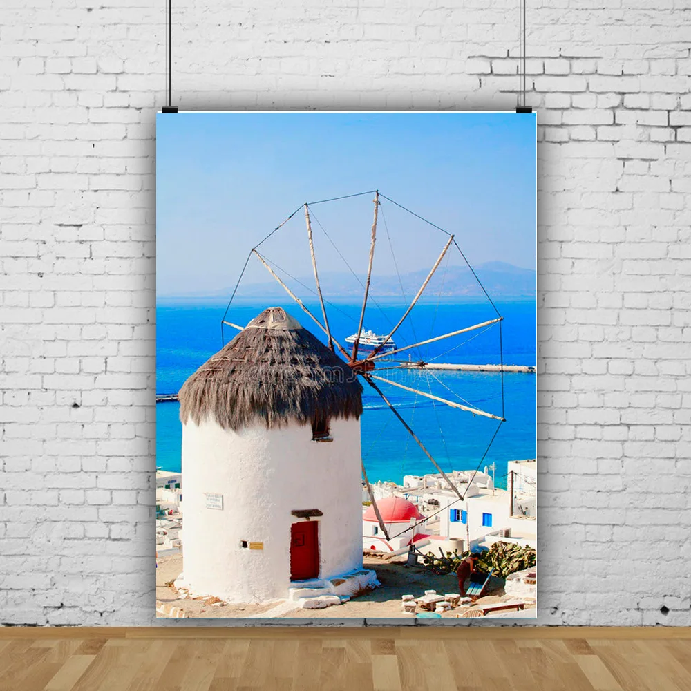 NITREE estilo europeo Retro calle paisaje costero fotos de boda recién nacido y fotografía de mascotas accesorios de fondo JDH-04