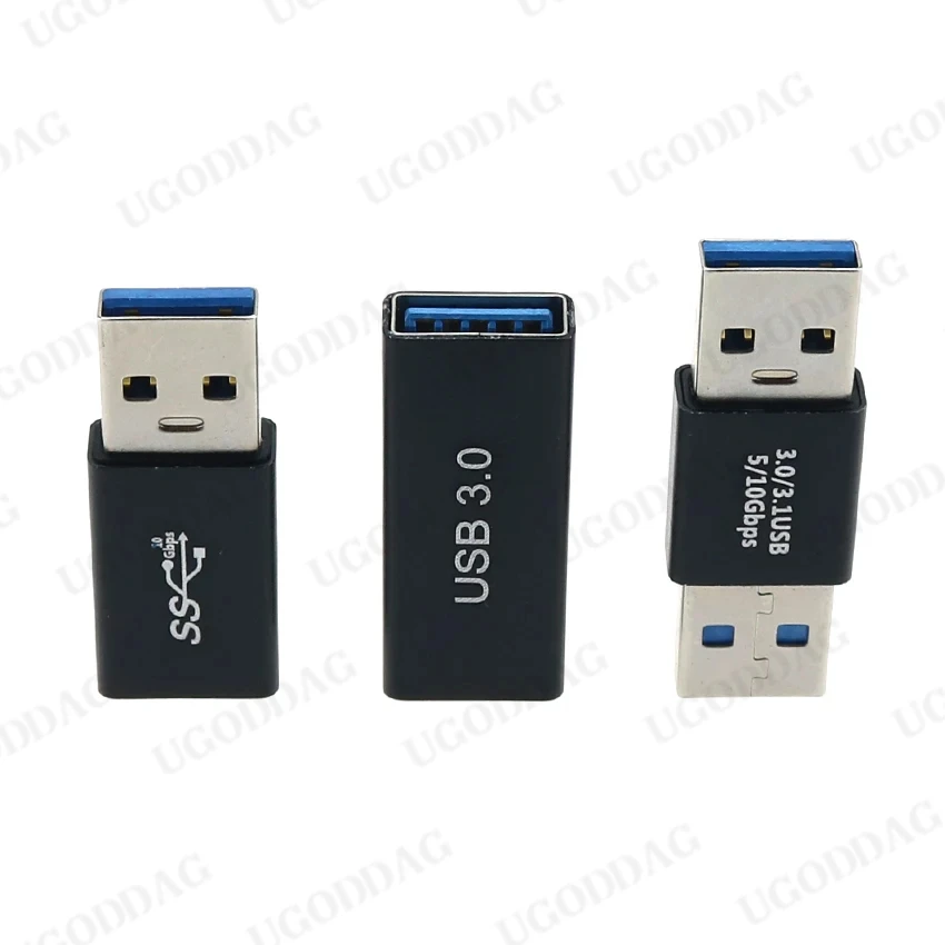 USB 3.0 Connector USB To USB Adapter 5Gbps Gen1 Male to Male Female USB-A Converter SSD HDD Cable Extender USB3.0 Extension Plug