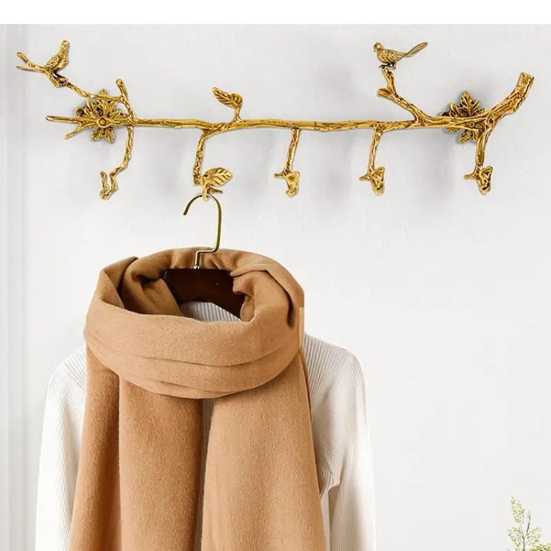 

Bird Brass Hook Wall Decorative Hanger Storage Hooks Coat Rack Shelf Holder
