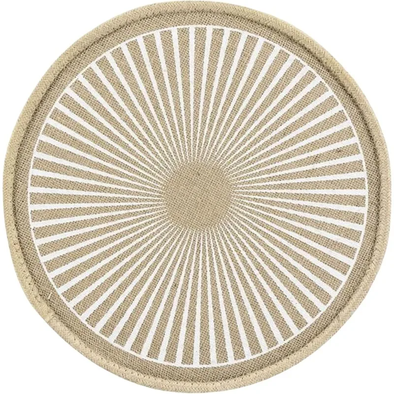 EURASIA Tent Jute Round Single Tablecloths, Nordic Pattern Printed, original Pamrantel Ø 38 cm