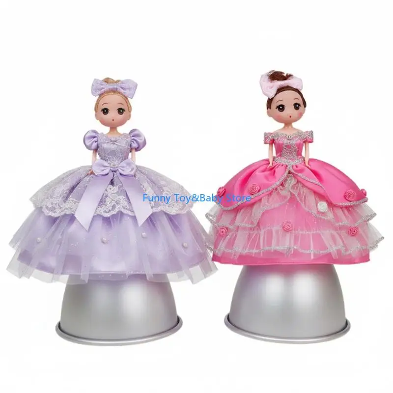 Molde bolo boneca liga alumínio, ferramenta cozimento formato saia para fácil liberação e até distribuição