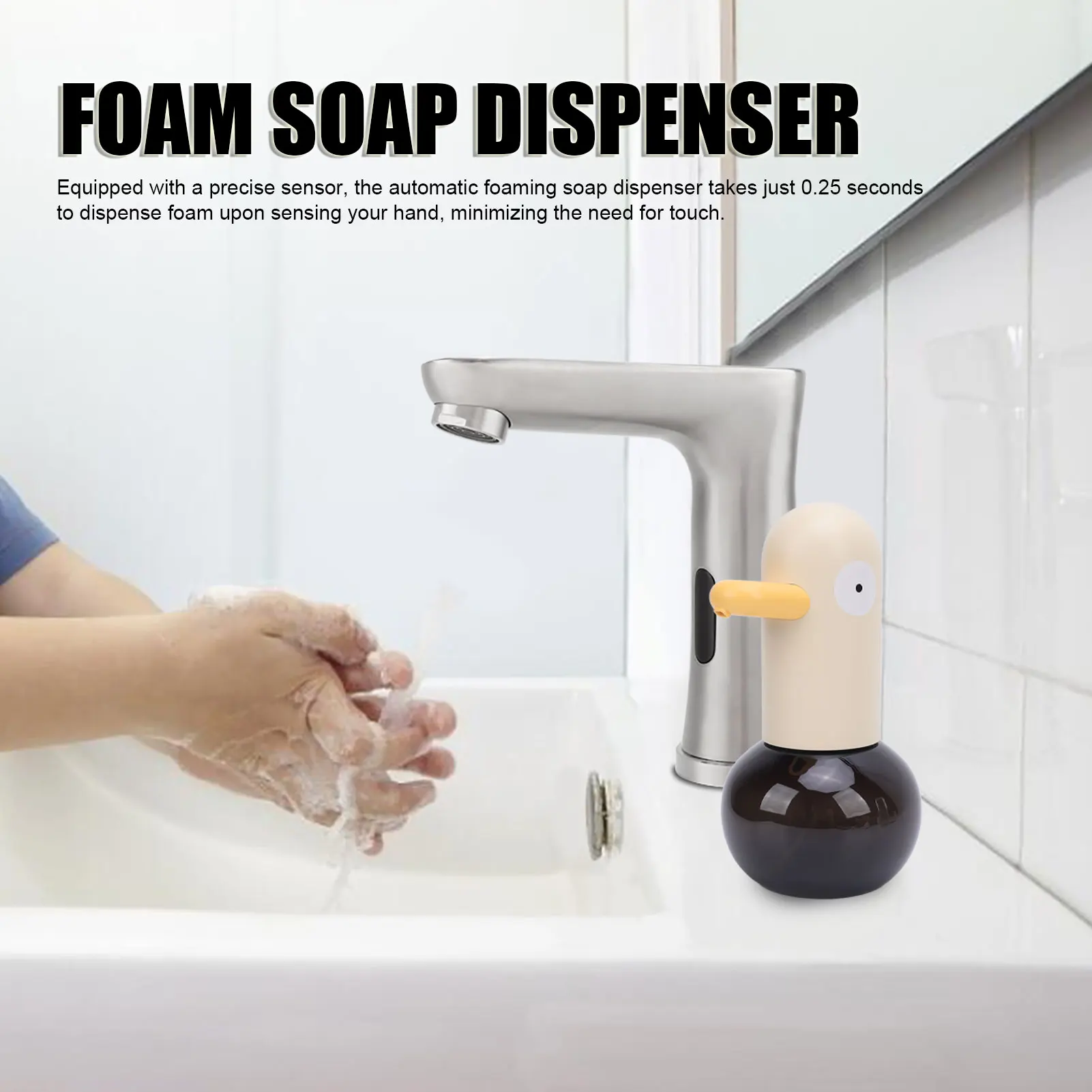 

Foam Soap Dispenser Cute Cartoon Touchless Rechargeable Sensor Automatic Foaming Soap Dispenser for Kitchen