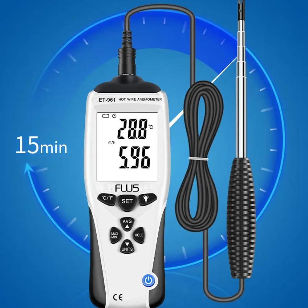 

Low Air Velocity Digital Sensor Hot Wire Anemometer