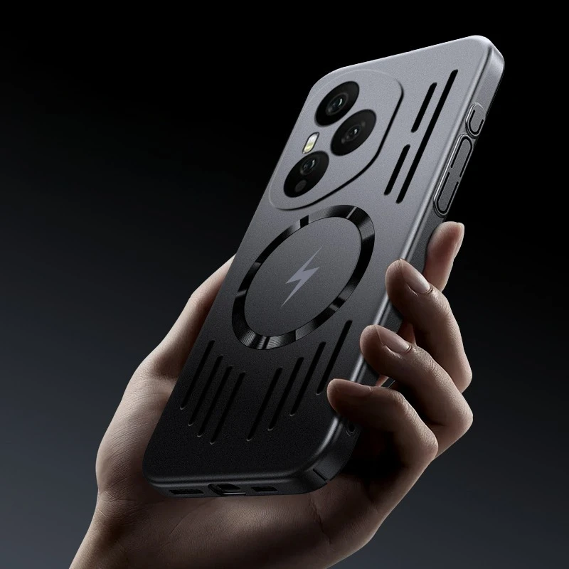 حافظة مغناطيسية رفيعة للغاية لتبديد الحرارة لهاتف Honor 400 Pro 400Pro Magsafe شحن لاسلكي طلاء معدني غطاء خلفي صلب للكمبيوتر الشخصي
