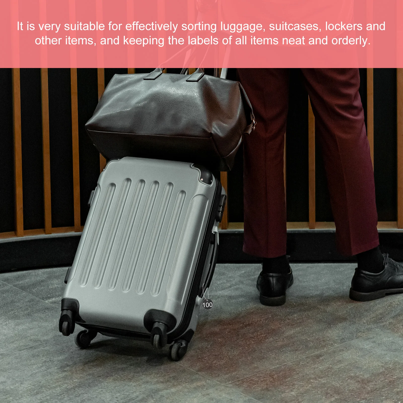 

100Pcs Plastic Number Tags Reusable Number Labels for Organizing Luggage Keys Lockers School Offices Restaurants