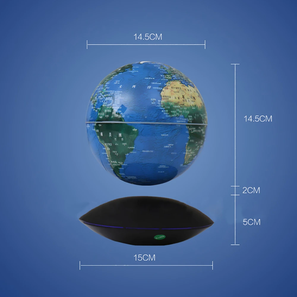 Lampu dunia LED peta dunia levitasi magnetik bola dunia lampu dekorasi dunia terestrial antigravitasi bola ajaib lampu malam