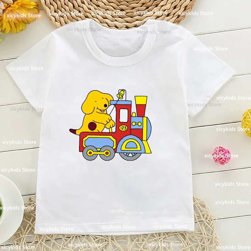 The Adventures of Spot Cartoon Print Toddler tshirt Summer kids tshirt Casual Boys Girls Universal Clothing tees wholesale